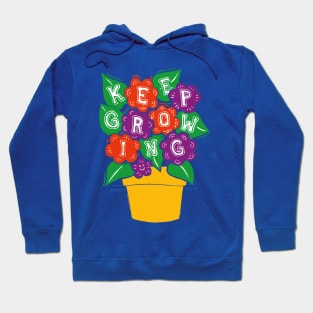 Keep Growing Retro Flower pot Hoodie